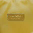 PRADA Shoulder Bag Satin Rhinestones Gold Auth BA16050M-18