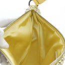 PRADA Shoulder Bag Satin Rhinestones Gold Auth BA16050M-20