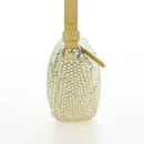 PRADA Shoulder Bag Satin Rhinestones Gold Auth BA16050M-5