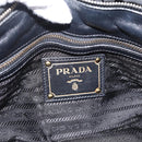 PRADA Gathered Hand Bag Nylon 2way Black Gold Auth BA16051A-22