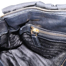 PRADA Gathered Hand Bag Nylon 2way Black Gold Auth BA16051A-25