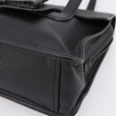 PRADA Tote Bag Leather Black Silver Auth BA16052A-15