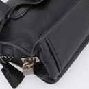 PRADA Tote Bag Leather Black Silver Auth BA16052A-16
