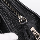 PRADA Tote Bag Leather Black Silver Auth BA16052A-22