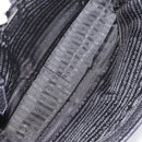 PRADA Tote Bag Leather Black Silver Auth BA16052A-11