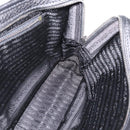 PRADA Tote Bag Leather Black Silver Auth BA16052A-24