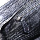 PRADA Tote Bag Leather Black Silver Auth BA16052A-26
