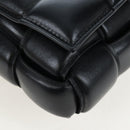 Bottega Veneta MAXI INTRECCIATO Padded Cassette Bag Leather Black Auth BA16053V-17