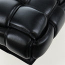 Bottega Veneta MAXI INTRECCIATO Padded Cassette Bag Leather Black Auth BA16053V-18