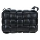 Bottega Veneta MAXI INTRECCIATO Padded Cassette Bag Leather Black Auth BA16053V-2