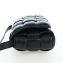 Bottega Veneta MAXI INTRECCIATO Padded Cassette Bag Leather Black Auth BA16053V-3