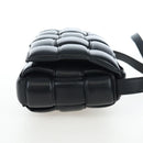 Bottega Veneta MAXI INTRECCIATO Padded Cassette Bag Leather Black Auth BA16053V-4
