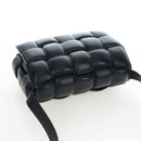 Bottega Veneta MAXI INTRECCIATO Padded Cassette Bag Leather Black Auth BA16053V-14