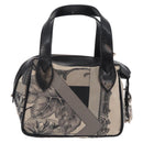 Salvatore Ferragamo Hand Bag Canvas 2way Gray Silver Auth BA16055-3