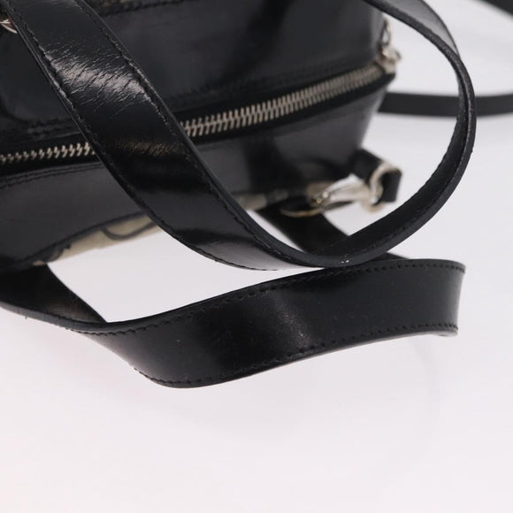 Salvatore Ferragamo Hand Bag Canvas 2way Gray Silver Auth BA16055