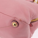 Miu Miu Hand Bag Leather 2way Pink Gold Auth BA16056A-21