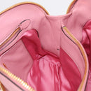 Miu Miu Hand Bag Leather 2way Pink Gold Auth BA16056A-25