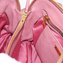 Miu Miu Hand Bag Leather 2way Pink Gold Auth BA16056A-26