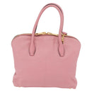 Miu Miu Hand Bag Leather 2way Pink Gold Auth BA16056A-2