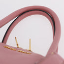 Miu Miu Hand Bag Leather 2way Pink Gold Auth BA16056A-14