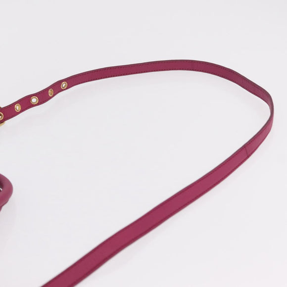 Miu Miu Hand Bag Leather 2way Pink Gold Auth BA16057A