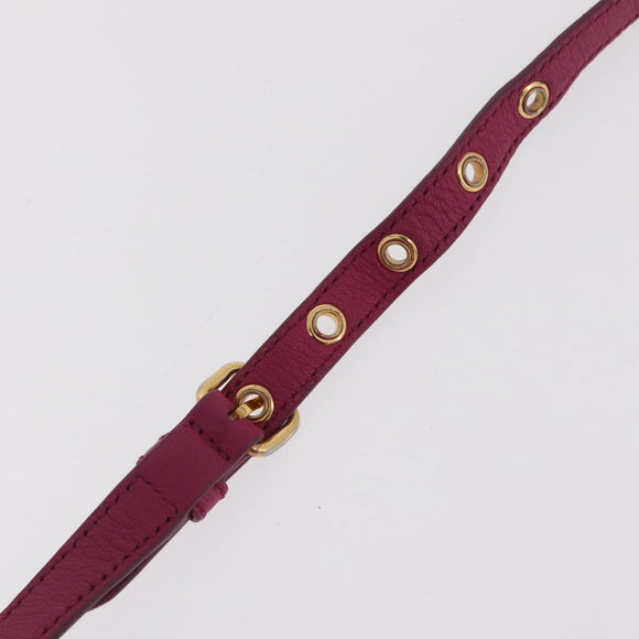 Miu Miu Hand Bag Leather 2way Pink Gold Auth BA16057A