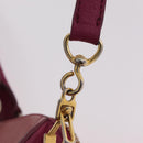 Miu Miu Hand Bag Leather 2way Pink Gold Auth BA16057A-18