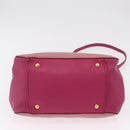 Miu Miu Hand Bag Leather 2way Pink Gold Auth BA16057A-5