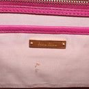 Miu Miu Hand Bag Leather 2way Pink Gold Auth BA16057A-27