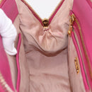 Miu Miu Hand Bag Leather 2way Pink Gold Auth BA16057A-29