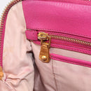 Miu Miu Hand Bag Leather 2way Pink Gold Auth BA16057A-31