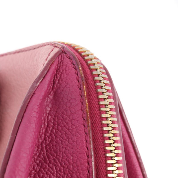 Miu Miu Hand Bag Leather 2way Pink Gold Auth BA16057A