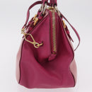 Miu Miu Hand Bag Leather 2way Pink Gold Auth BA16057A-3