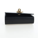 Saint Laurent Chain Shoulder Bag Leather Black Gold Auth BA16060V-5