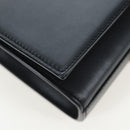 Saint Laurent Chain Shoulder Bag Leather Black Gold Auth BA16060V-15