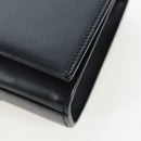 Saint Laurent Chain Shoulder Bag Leather Black Gold Auth BA16060V-16