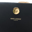 Saint Laurent Chain Shoulder Bag Leather Black Gold Auth BA16060V-21