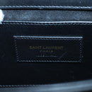 Saint Laurent Chain Shoulder Bag Leather Black Gold Auth BA16060V-23