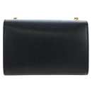 Saint Laurent Chain Shoulder Bag Leather Black Gold Auth BA16060V-2