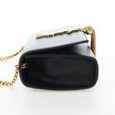 Saint Laurent Chain Shoulder Bag Leather Black Gold Auth BA16060V-3