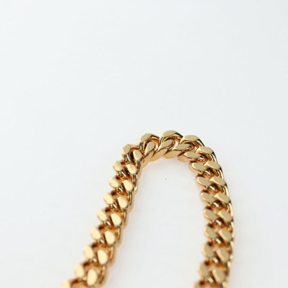 Saint Laurent Chain Shoulder Bag Leather Black Gold Auth BA16060V