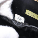 CHANEL Vanity Cosmetic Pouch Caviar Skin Black Gold CC Auth BA16061V-21