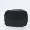 CHANEL Vanity Cosmetic Pouch Caviar Skin Black Gold CC Auth BA16061V-9