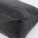 FENDI Mamma Baguette Shoulder Bag Leather Black Silver Auth BA16062V-12