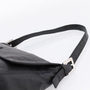 FENDI Mamma Baguette Shoulder Bag Leather Black Silver Auth BA16062V-8