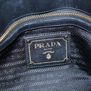 PRADA Gathered Tote Bag Leather Black Gold Auth BA16064SAV-21
