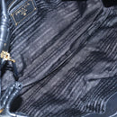 PRADA Gathered Tote Bag Leather Black Gold Auth BA16064SAV-9