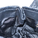PRADA Gathered Tote Bag Leather Black Gold Auth BA16064SAV-23