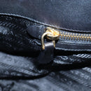 PRADA Gathered Tote Bag Leather Black Gold Auth BA16064SAV-24