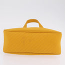 Saint Laurent Hand Bag Nylon Yellow Gold Auth BA16065A-6